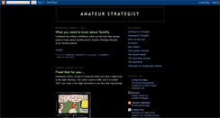 Desktop Screenshot of amateurstrategist.blogspot.com
