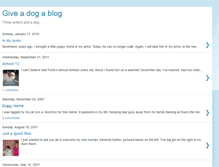 Tablet Screenshot of giveadogablog.blogspot.com