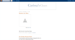 Desktop Screenshot of carissacloset.blogspot.com