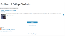 Tablet Screenshot of problemofcollegestudents.blogspot.com