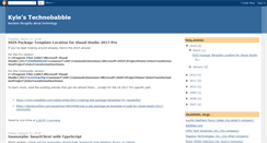 Desktop Screenshot of kylestechnobabble.blogspot.com