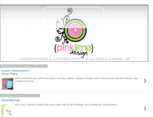 Tablet Screenshot of pinklimedesign.blogspot.com