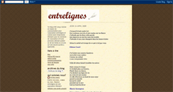Desktop Screenshot of entrelignes.blogspot.com