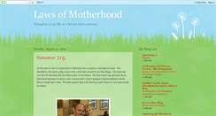 Desktop Screenshot of lawsofmotherhood.blogspot.com