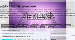 Desktop Screenshot of heavymetalinvestimentos.blogspot.com