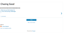 Tablet Screenshot of chasinggood.blogspot.com
