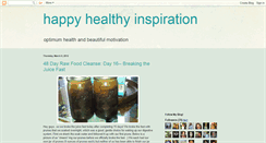 Desktop Screenshot of happyhealthyinspiration.blogspot.com