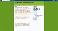 Desktop Screenshot of creatingsacredcommunity.blogspot.com