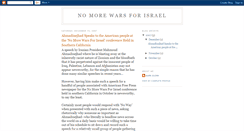 Desktop Screenshot of nomorewarsforisrael.blogspot.com