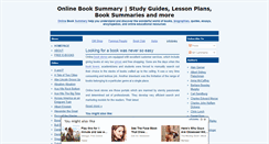 Desktop Screenshot of onlinebooksummary.blogspot.com