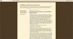 Desktop Screenshot of childhood-obesity-statistics.blogspot.com