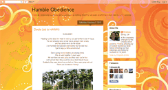 Desktop Screenshot of humbleobedience.blogspot.com