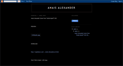 Desktop Screenshot of anaisalexander.blogspot.com