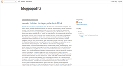 Desktop Screenshot of blogpapatiti.blogspot.com