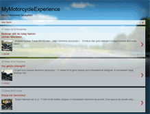 Tablet Screenshot of mymotorcycleexperience.blogspot.com