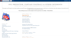 Desktop Screenshot of nflpredictor.blogspot.com