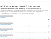 Tablet Screenshot of nflpredictor.blogspot.com