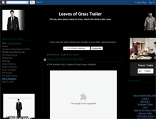 Tablet Screenshot of leaves-of-grass-movie-trailer.blogspot.com