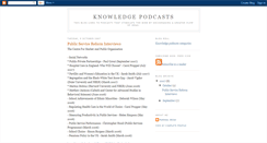 Desktop Screenshot of knowledgepodcasts.blogspot.com