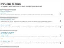 Tablet Screenshot of knowledgepodcasts.blogspot.com