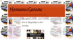 Desktop Screenshot of marshallseason.blogspot.com