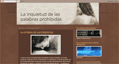 Desktop Screenshot of lainquietuddelaspalabrasprohibidas.blogspot.com