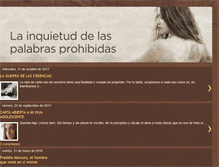 Tablet Screenshot of lainquietuddelaspalabrasprohibidas.blogspot.com