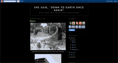 Desktop Screenshot of downtoearthonceagain.blogspot.com