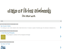 Tablet Screenshot of daysoflivingaimlessly.blogspot.com