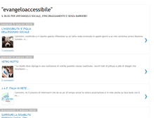 Tablet Screenshot of evangeloaccessibile.blogspot.com