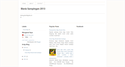 Desktop Screenshot of bisnissampingan2013.blogspot.com