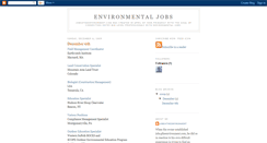 Desktop Screenshot of jobs4theenvironment.blogspot.com