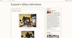Desktop Screenshot of leannesafricaadventure.blogspot.com