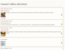 Tablet Screenshot of leannesafricaadventure.blogspot.com