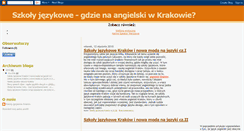 Desktop Screenshot of angielskikrakow.blogspot.com