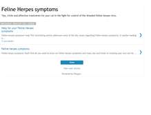 Tablet Screenshot of felineherpessymptoms.blogspot.com