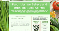 Desktop Screenshot of foodliesandtruth.blogspot.com