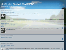 Tablet Screenshot of blogdepalomazambrana.blogspot.com