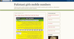 Desktop Screenshot of mobilenumberpk.blogspot.com