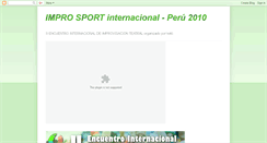 Desktop Screenshot of improsportinternacionalperu2010.blogspot.com