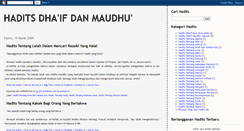 Desktop Screenshot of hadits-dhaif-maudhu.blogspot.com