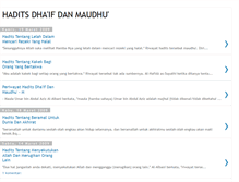 Tablet Screenshot of hadits-dhaif-maudhu.blogspot.com