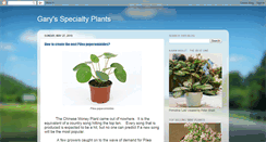 Desktop Screenshot of garysspecialtyplants.blogspot.com