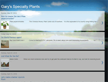 Tablet Screenshot of garysspecialtyplants.blogspot.com