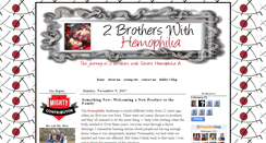 Desktop Screenshot of 2brotherswithhemophilia.blogspot.com