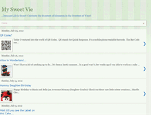Tablet Screenshot of mysweetvie.blogspot.com