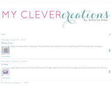 Tablet Screenshot of myclevercreations.blogspot.com