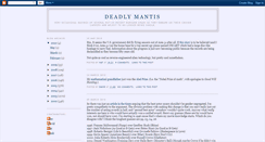 Desktop Screenshot of deadlymantis.blogspot.com