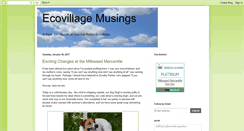 Desktop Screenshot of ecovillagemusings.blogspot.com