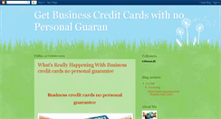 Desktop Screenshot of businesscreditcardsnopersonalguarante.blogspot.com